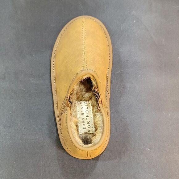 BRAND NEW PERRY ELLIS ROUND-TOE FAUX FUR INSOLE KIDS SLIPPERS - Picture 12 of 13